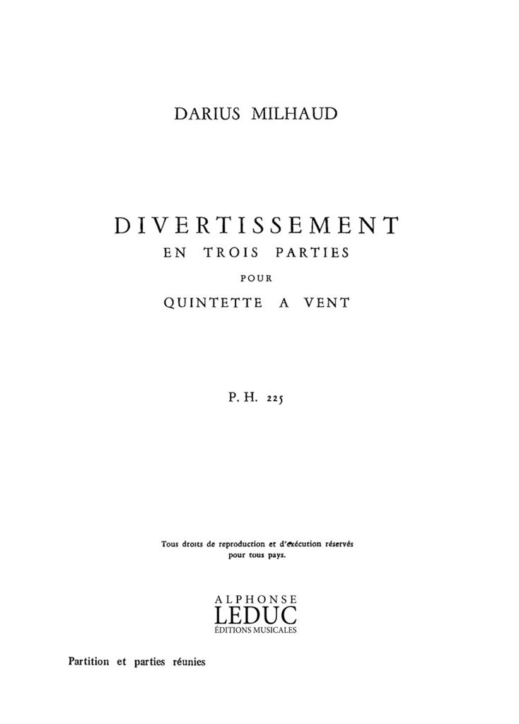 Divertissement en 3 Parties Op.299b